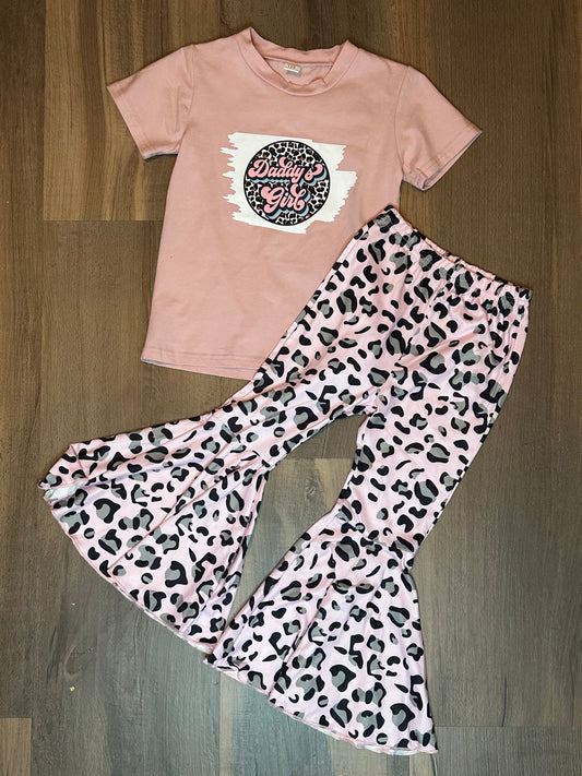 Daddy's Girl pink leopard set