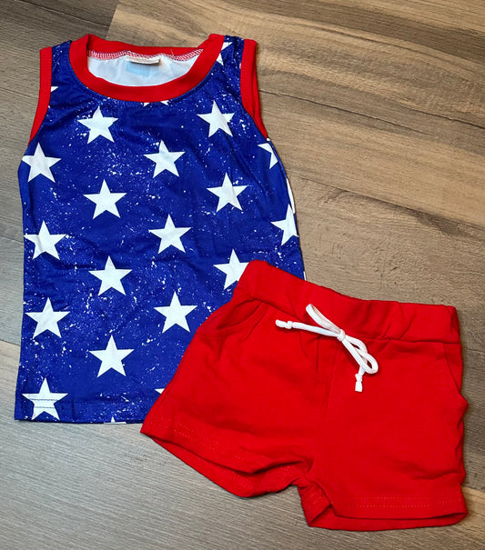 Baby boy stars and stripes red/white/blue